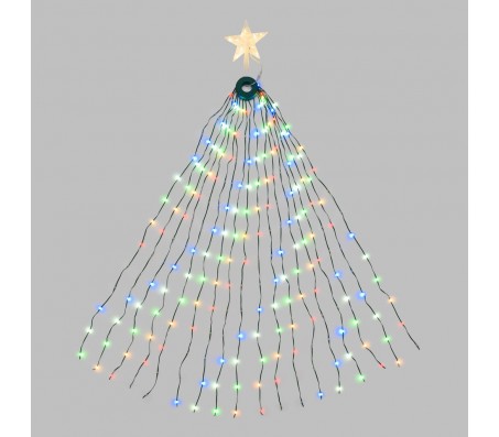 Mantello di luci per albero di Natale alto 150cm 234 gocce di luce led rgb